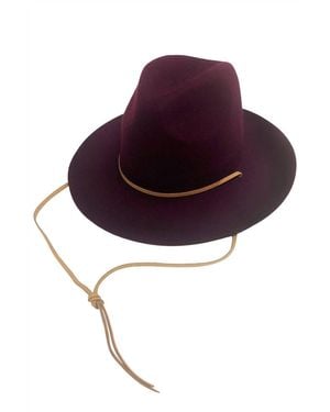 Kensie Wool Fedora Hat - Red
