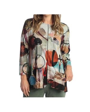 Jess & Jane Toscana French Brushed Knit Top - Multicolor