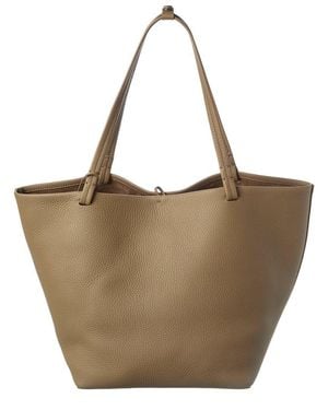 The Row Leather Tote - Brown