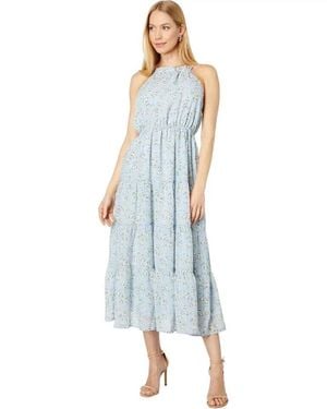 En Saison Sullivan Dress Floral Ruffle Tiered A-Line Jdm482 - Blue