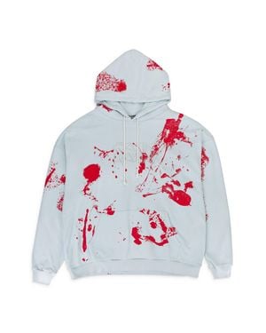 Sankuanz Splattered Light Hoodie - White