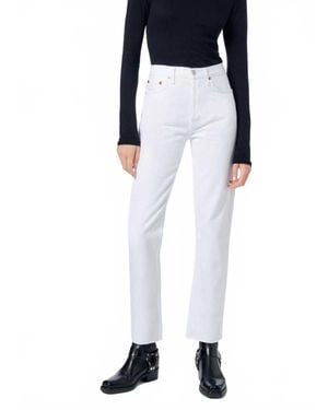 RE/DONE High Rise Stove Pipe Jeans - Black