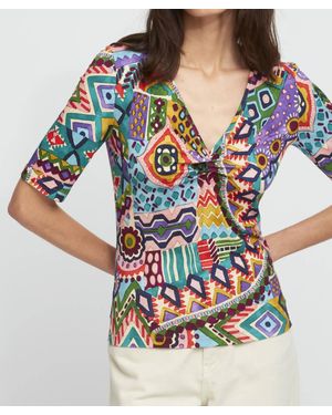 Aldo Martin's Geometric Print Short Sleeve - Blue