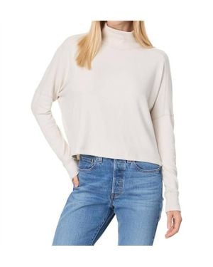 Michael Stars Frida Mock Neck Top - White