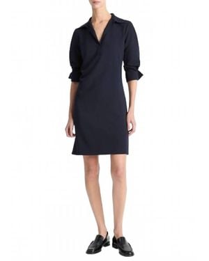 Vince Rouched Rugby Dress - Blue