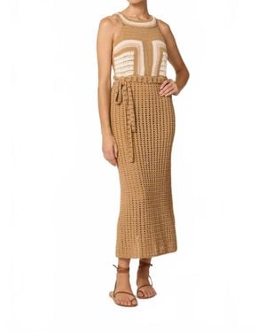 Cleobella Kiana Crochet Midi Dress - Natural