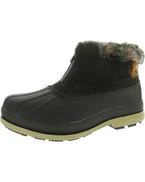 Propet Lumi Faux Fur Suede Winter & Snow Boots - Black