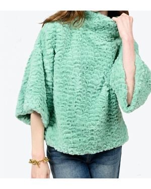 Ivy Jane Feather Fur Popover - Green