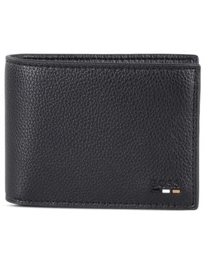 BOSS Ray 6 Card Bifold Leather Wallet - Black