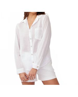 Bella Dahl Pocket Button Down Shirt - White