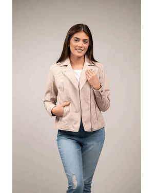 Pine Apparel Diamonds And Motorcycles Pleather Jacket - Natural