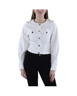 Joie Kerina Crop Denim Denim Jacket - Gray