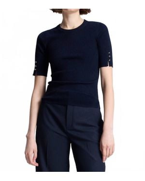 A.L.C. Josie Knit Merino Top - Blue