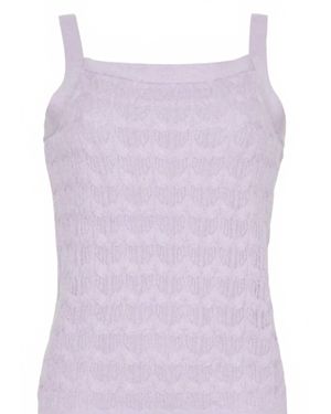 BURGESS SWEATERS Monica Square Neck Tank - Purple