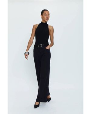 Pistola Jasmine High-Rise Wide-Leg Trouser - Black