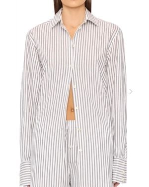 ÉTERNE Japanese Cotton Button Down Shirt - White