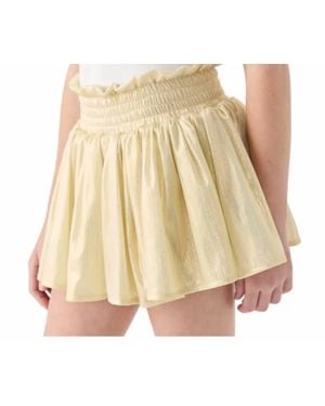 Tweenstyle Girls Plisse Shine Skort - Natural