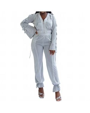 Koy & Victoria Vix Ankle Tie Pants - Blue