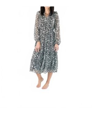 Sugarlips Jayra Snake Print Dress - Blue