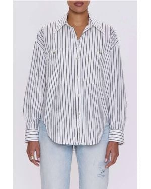 Pistola Samantha Stripe Button Up Shirt - White