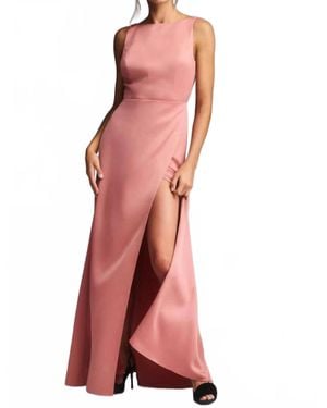 BHLDN Alice High-Neck Satin Maxi Dress - Red