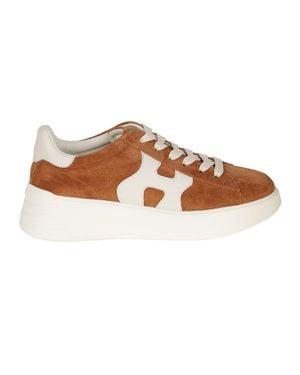 Hogan Rebel H562 Suede Calf Leather Sneakers - Brown