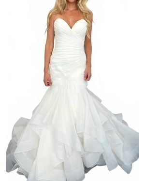 Mori Lee Strapless Wedding Dress - White
