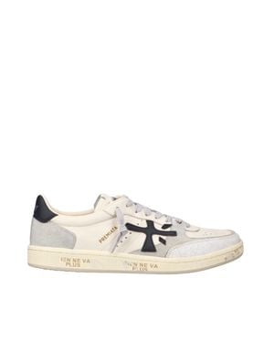 Premiata Low-Top Leather Sneakers - White