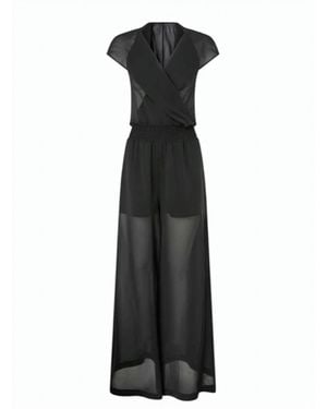 Pinko Camporosso Voile Hooded Jumpsuit - Black