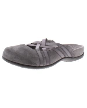 Vionic Claire Strappy Slip On Mules - Gray