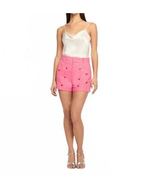 Cinq À Sept Wildflower Paillette Tora Short - Red