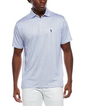 Tailorbyrd Multi Dots Printed Performance Polo Shirt - Blue