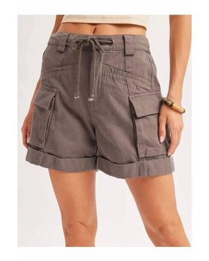 Bluivy Wander Cotton Cargo Shorts - Gray