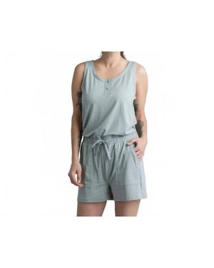 LIV OUTDOOR Journey Henley Romper - Black