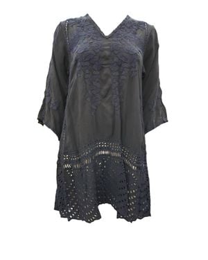 Johnny Was Elimo Embroided Tunic - Black