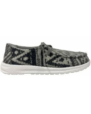 Gypsy Jazz Ellis Aztec Casual Shoe - Black