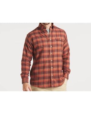 Southern Marsh Hemphill Twill Flannel Button Down - Red