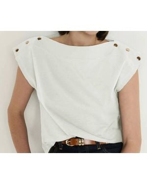Nation Ltd Brooks Boatneck Top - White