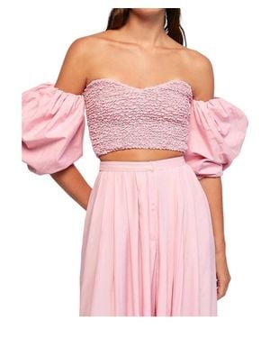 SWF Puff Crop Top - Pink