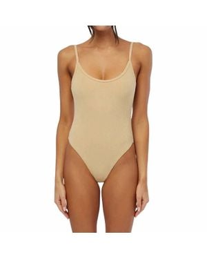 WeWoreWhat Scoop Cami Stripe One Piece - Brown