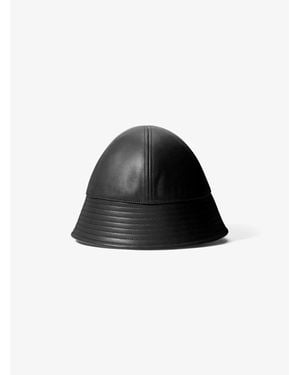 Michael Kors Leather Bucket Hat - Black