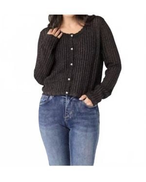 Coco + Carmen Jodilyn Open Knit Cardigan - Black