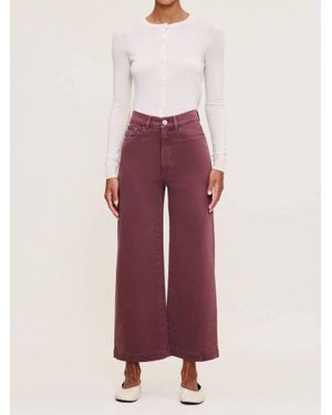 DL1961 Hepburn Wide Leg Trouser Jeans - Red