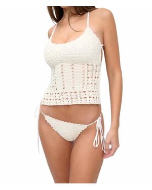 Frankie's Bikinis Nari Tankini - White
