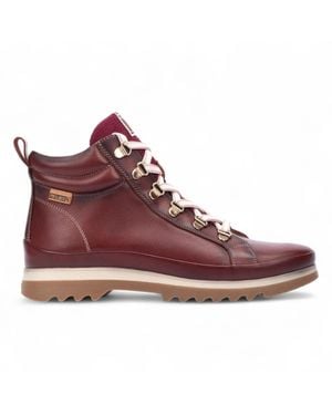 Pikolinos Arcilla Leather Ankle Sneakers Boots - Brown