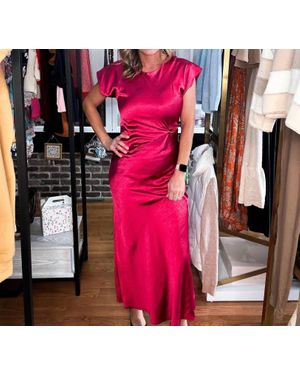 And The Why Holiday Satin Gown - Pink