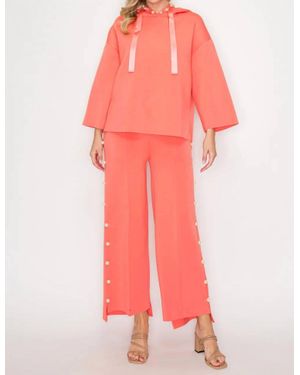 Joh Farrah French Scuba Pearl Pants - Pink