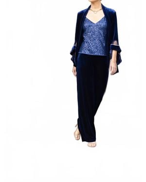 FRANK LYMAN Velvet Pants - Blue
