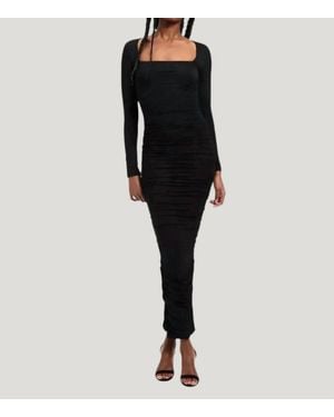 knee length dresses for ladies Breana Ruched Maxi Dress | Strapless Ruched Maxi Dress main image 1