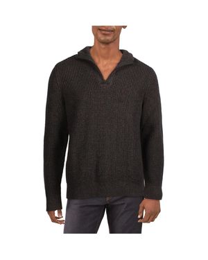L.L. Bean Ribbed Trim Knit Pullover Sweater - Black
